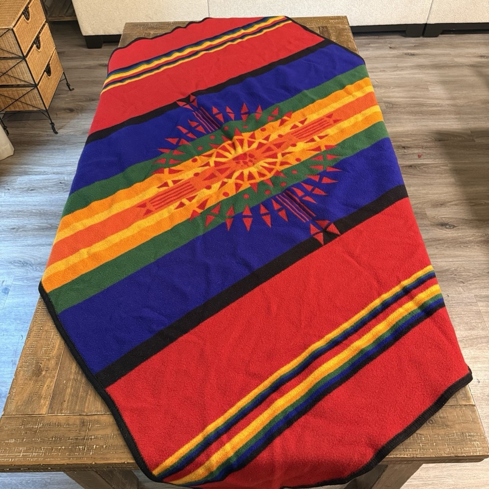 Vintage Pendleton Beaver State Blanket Spirit Bear Large 71"x56" Made in USA